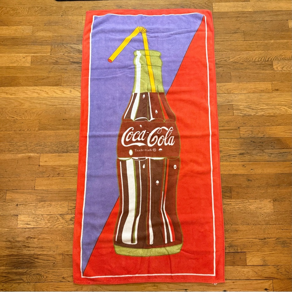 Vintage 1988 Coca-Cola Collectible Beach Towel
